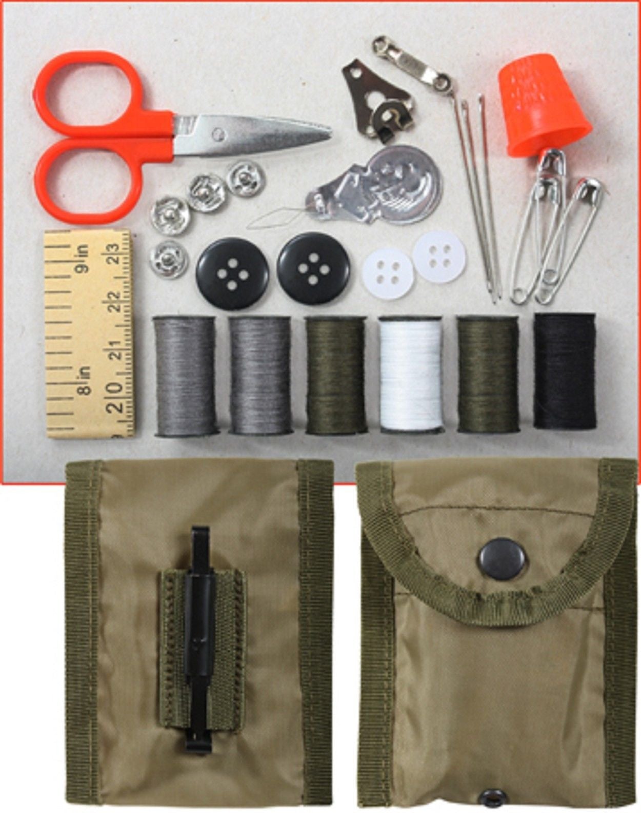 Sewing Kit Olive Drab G.I. Lightweight Sew Kits w/ Accessories