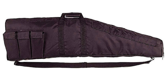 43" Black Polyester 7-Pocket Hunting Cover w/ Shoulder Strap