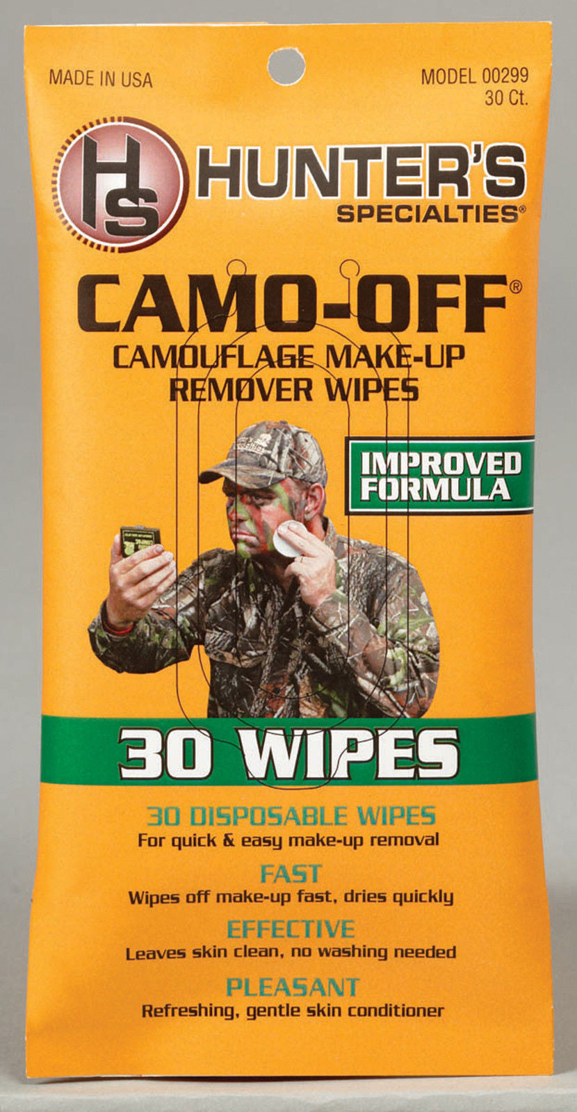 Camouflage Face Paint Remover - 30 Count Make Up Removing Wipes
