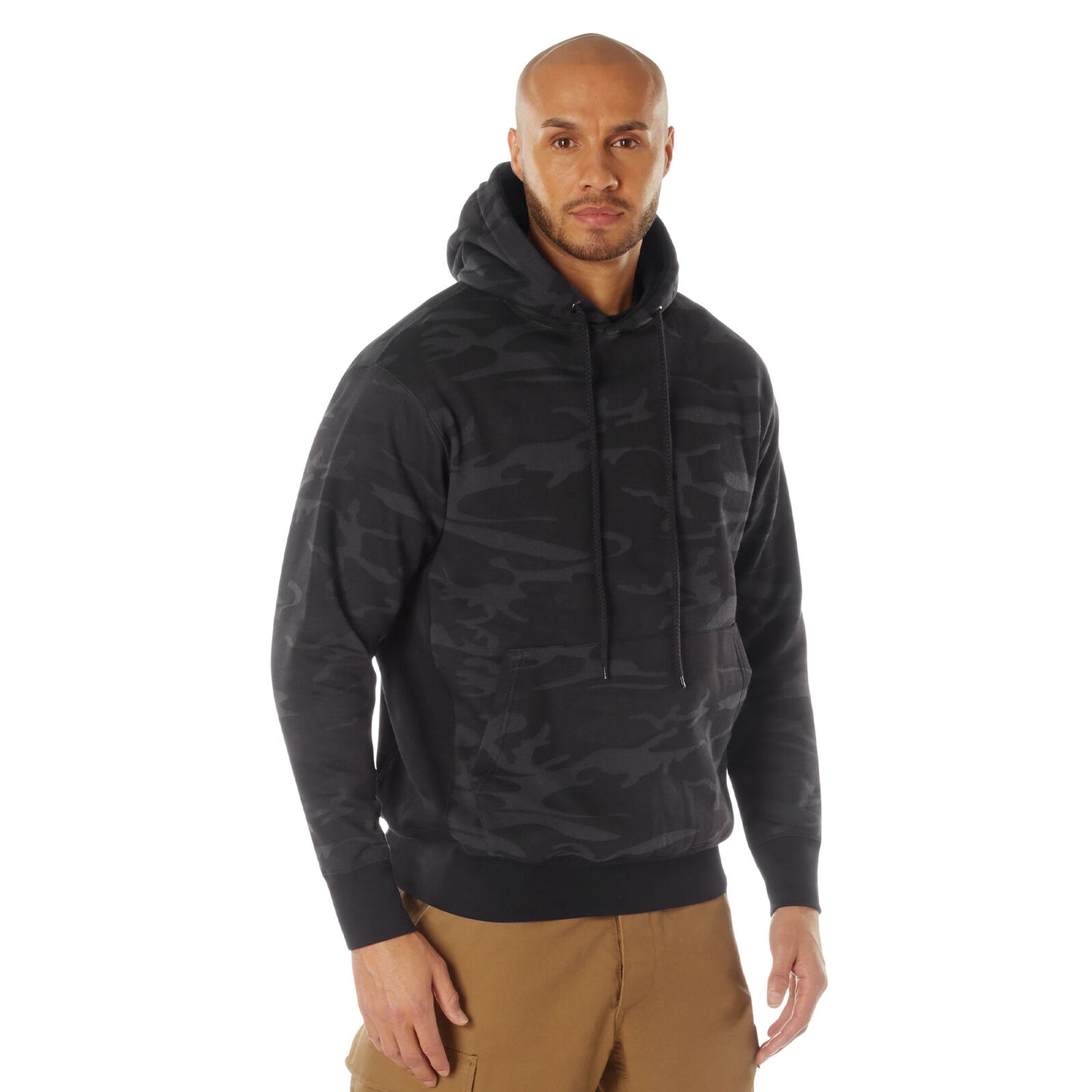 Midnight Black Camo Every Day Pullover Hooded Sweatshirt Hunting Fashion Hoodie