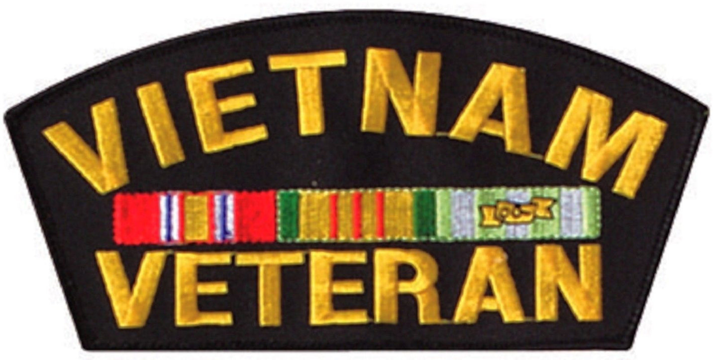 Rothco Vietnam Veteran Black and Yellow Patch - 6" x 3" Miltary Vet Patches