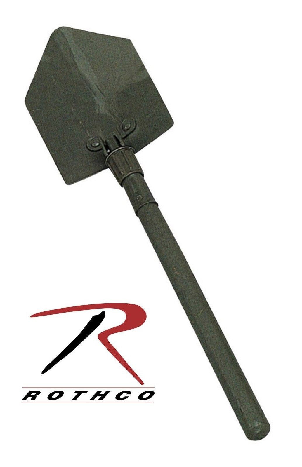 Rothco G.I. Type Folding Shovel - Olive Drab Foldable Steel Shovel w Wood Handle