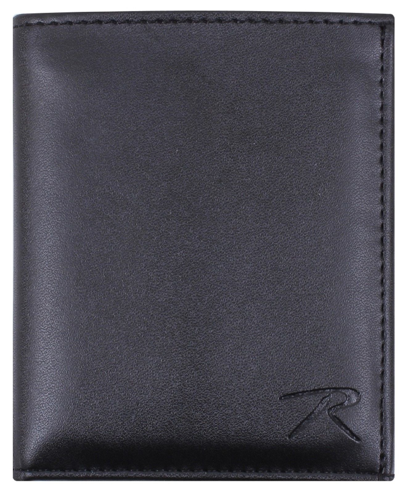 Men's Black Leather ID & Badge Holder Wallet - Law Enforcement Security Wallet