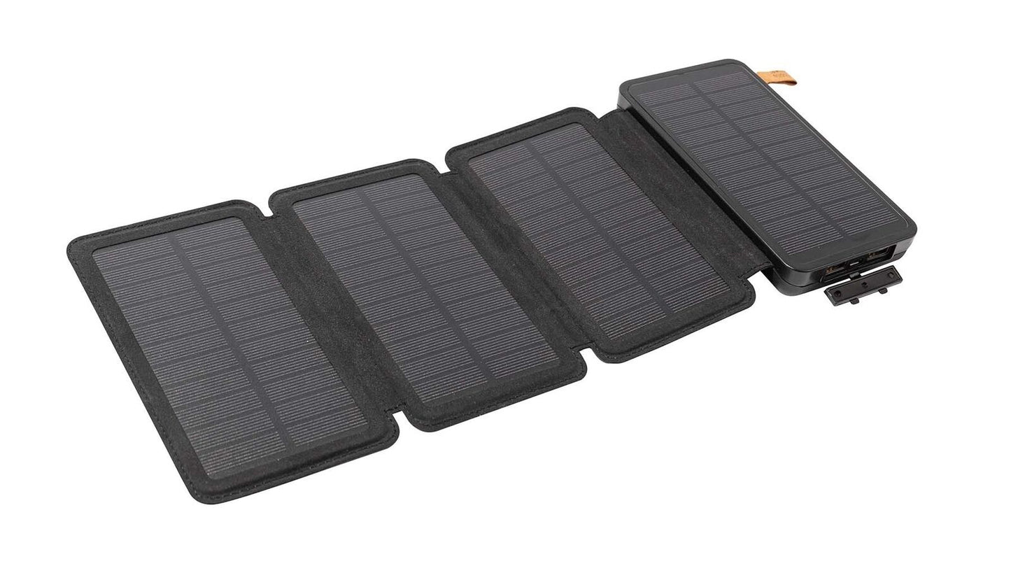 Folding Solar Panel with Power Bank - 5.5V 6W 16000mAh Battery Capacity