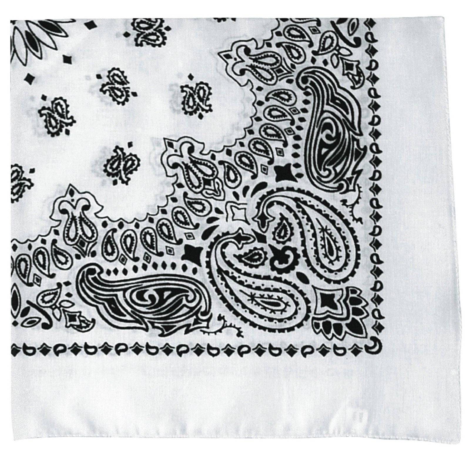 White w/ Black Paisley