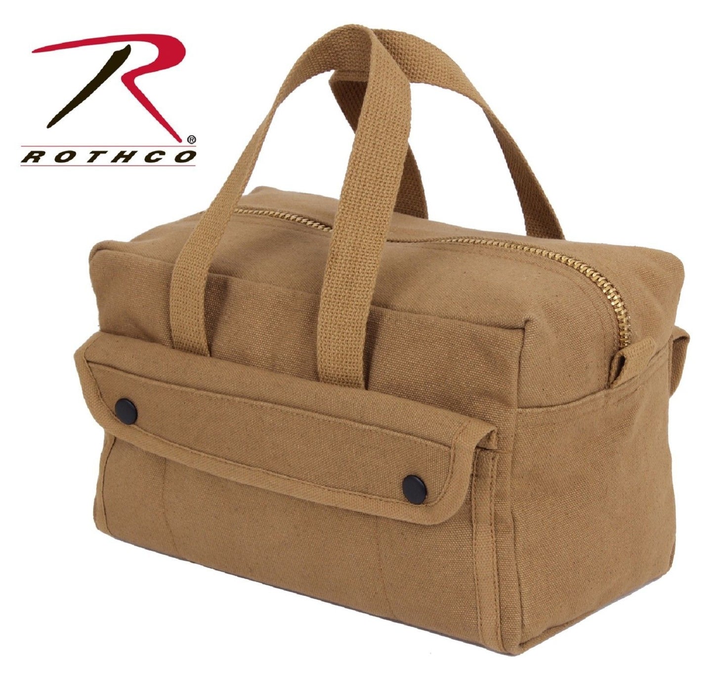 Rothco Coyote Brown 10-Pocket Mechanics Tool Bag w/ Brass Zipper
