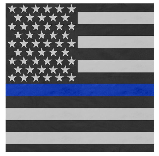 Thin Blue Line Bandana - Rothco 22" 100% Cotton