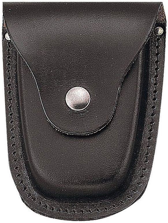 Black Leather Police Handcuff Case - Heavyweight Tactical Deluxe Hand Cuff Case