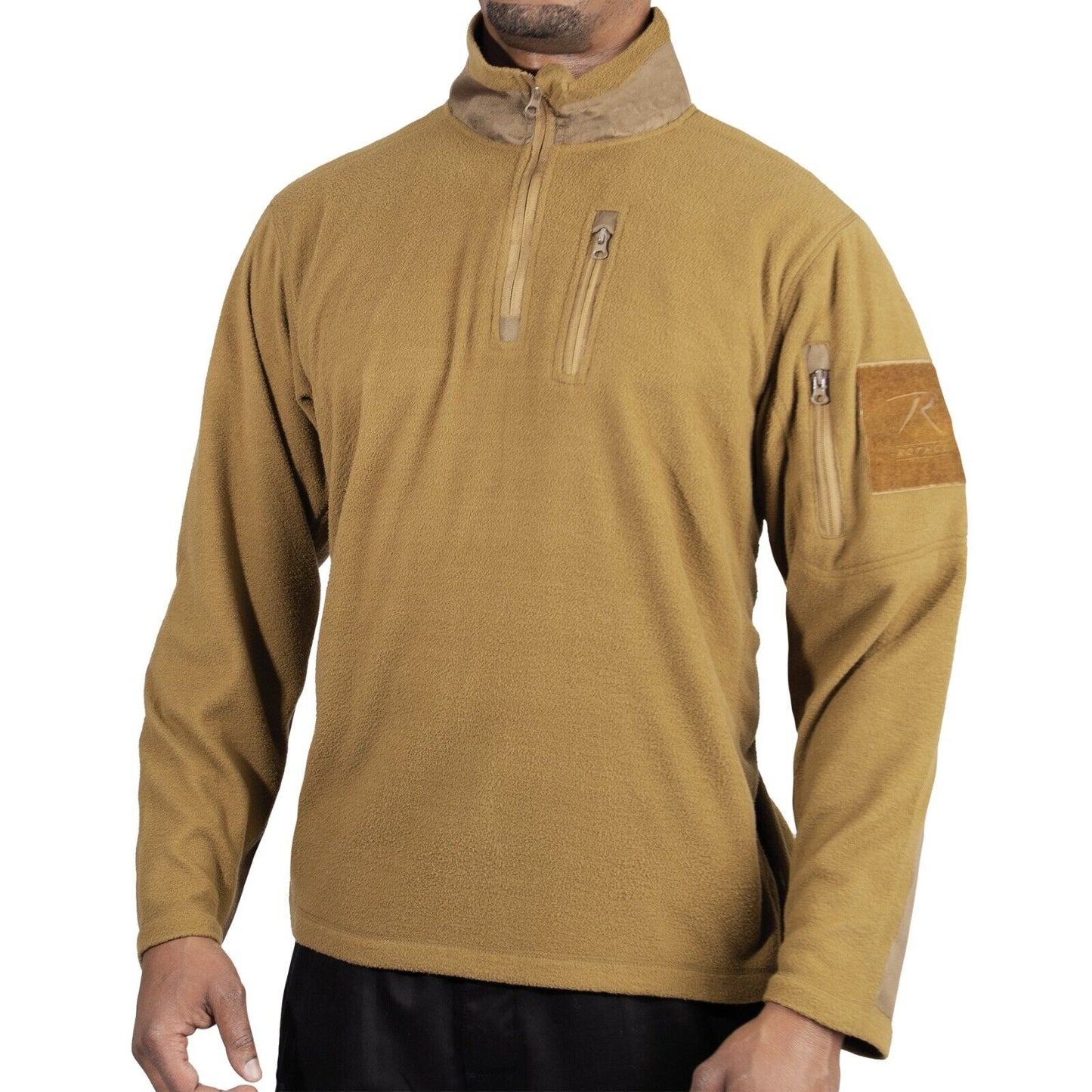 Men's Quarter Zip Fleece Pullover Sweatshirt Hoodie