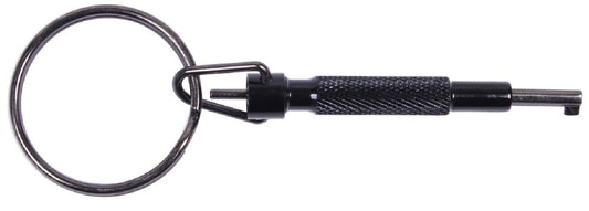 Black 3" Swivel Standard-Issue Easy Grip Aluminum Handcuff Key w/ Split Ring