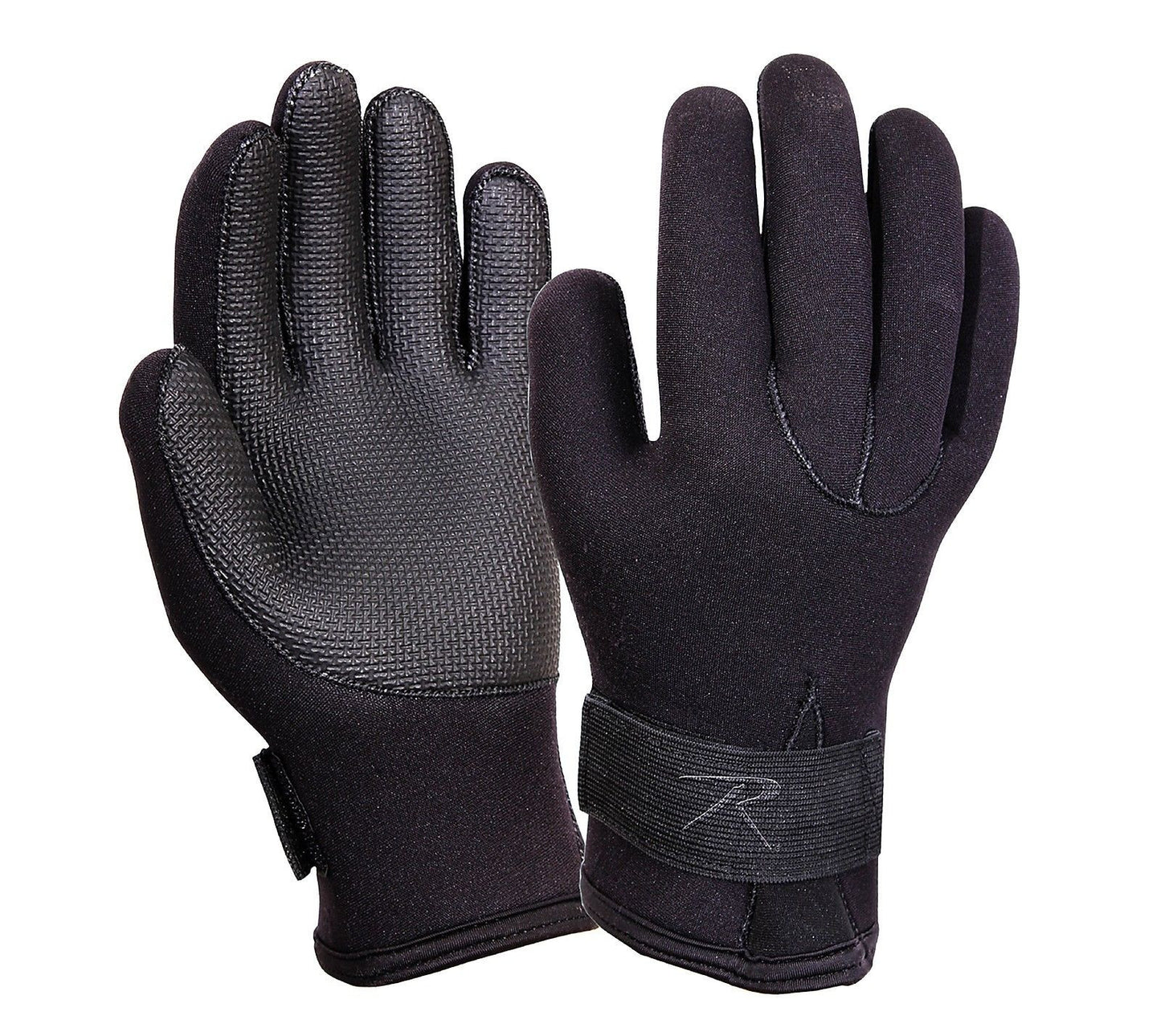 Rothco Black Neoprene Waterproof Micro Fleece Lined Cold Weather Gloves