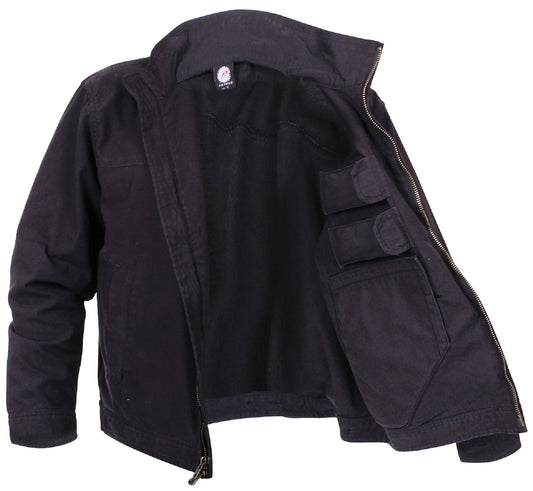 Men's Lightweight Concealed Carry Jacket - Black Tactical Coat by Rothco