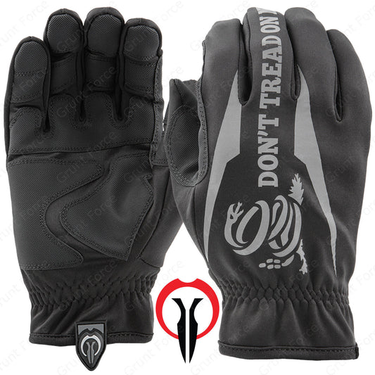 Industrious Handwear Black Full Finger "Don't Tread On Me" Reflective Gloves