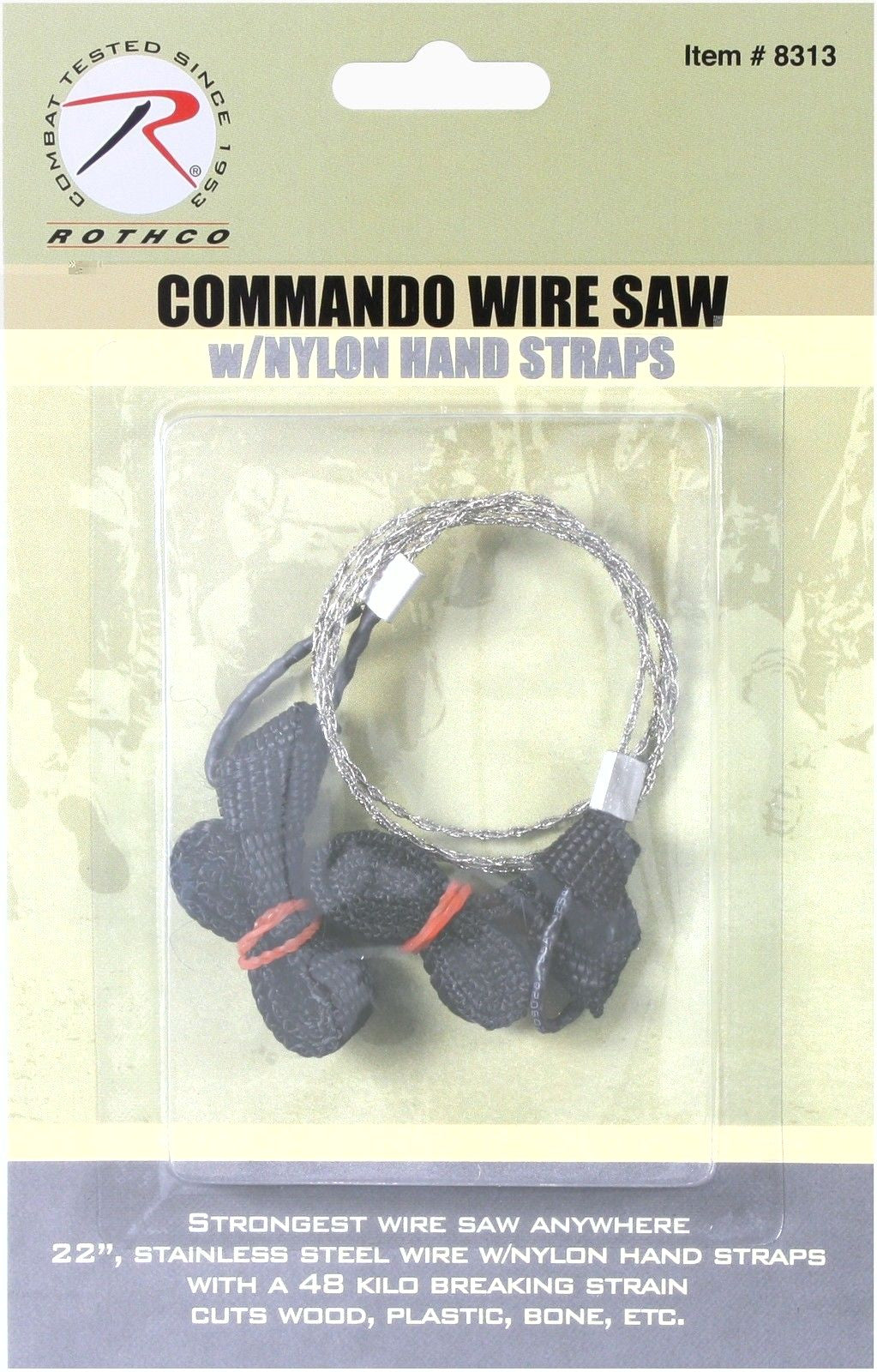 Commando Wire Saw W/ Nylon Hand Straps - Camping Hiking Survival Tactical