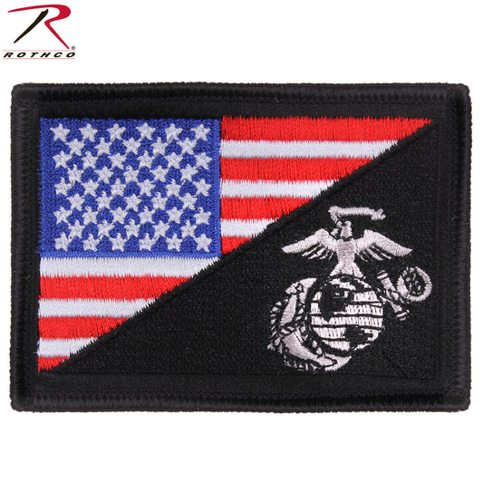 Rothco Red White Blue U.S. Flag/USMC Globe & Anchor Hook & Loop Morale Patch