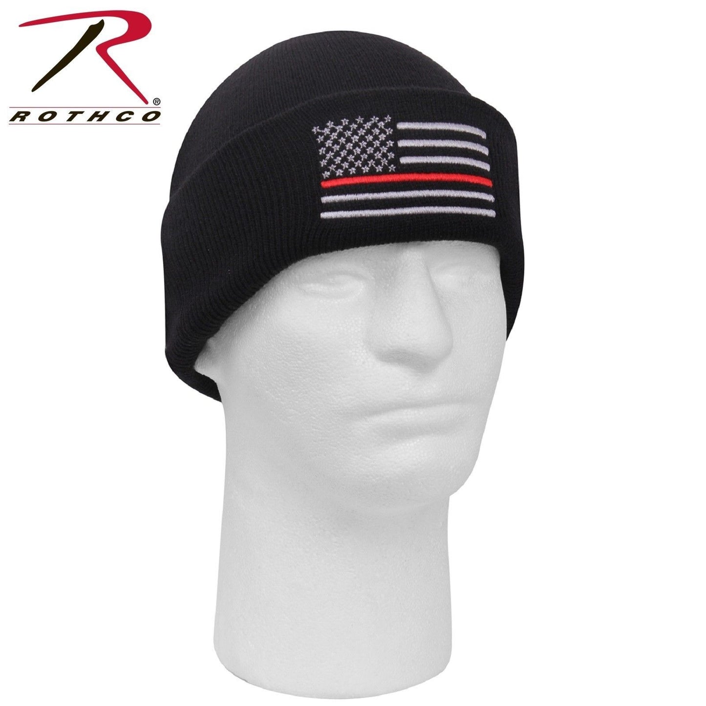 Rothco Deluxe Thin Red Line Watch Cap - Acrylic Winter Hat Beanie TRL FD Support