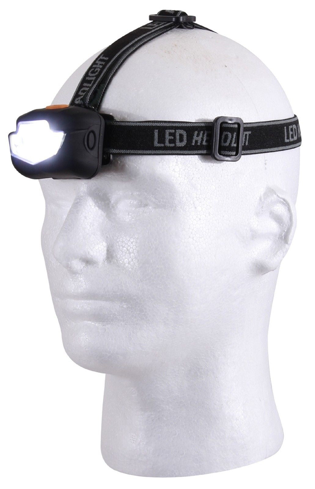 Rothco Adjustable 3-Stage LED Headlamp With Red Light Option & Padded Back 236
