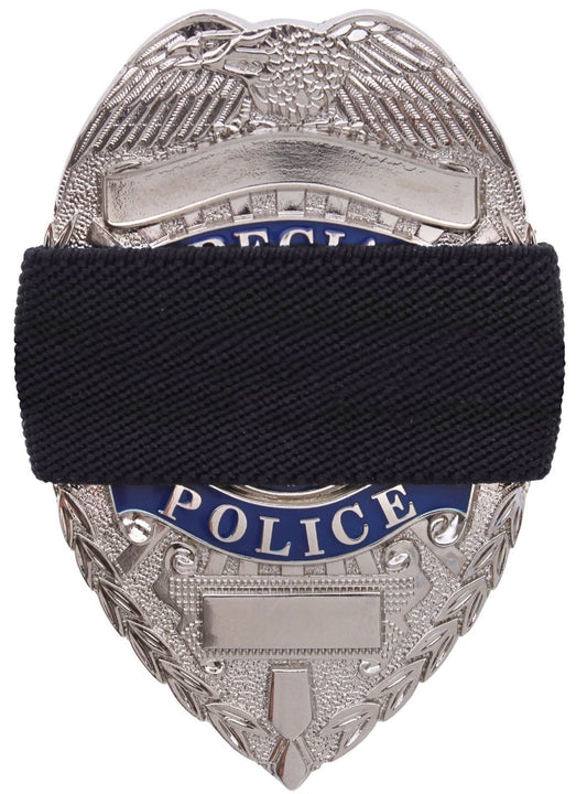 Black Elastic Mourning Bands - Rothco Elasticized  Badge Band
