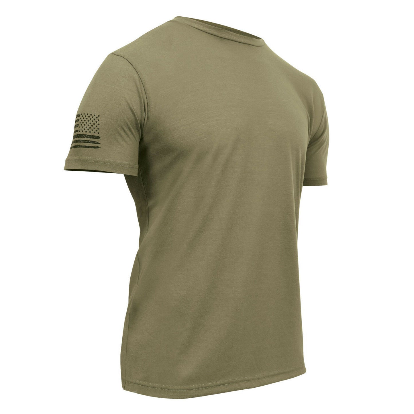 Rothco Tactical Athletic Fit T-Shirt With Hook & Loop USA Patch