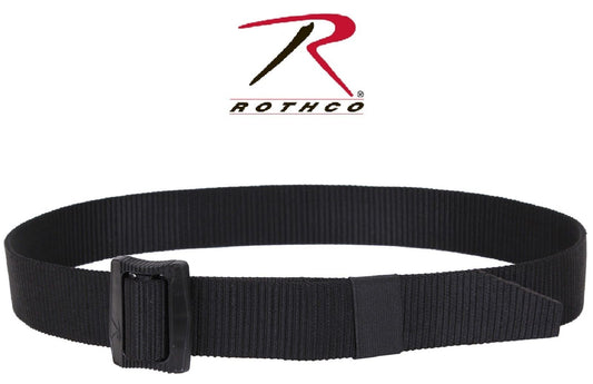 Rothco Black Deluxe BDU Belt - Non Metal Battle Dress Uniform Belts