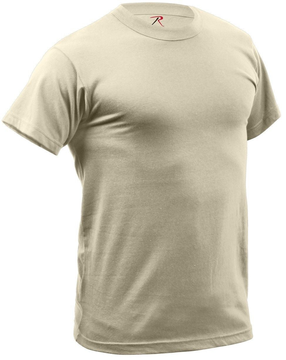 Men's Desert Tan Quick Dry Moisture Wicking Short Sleeve T-Shirt