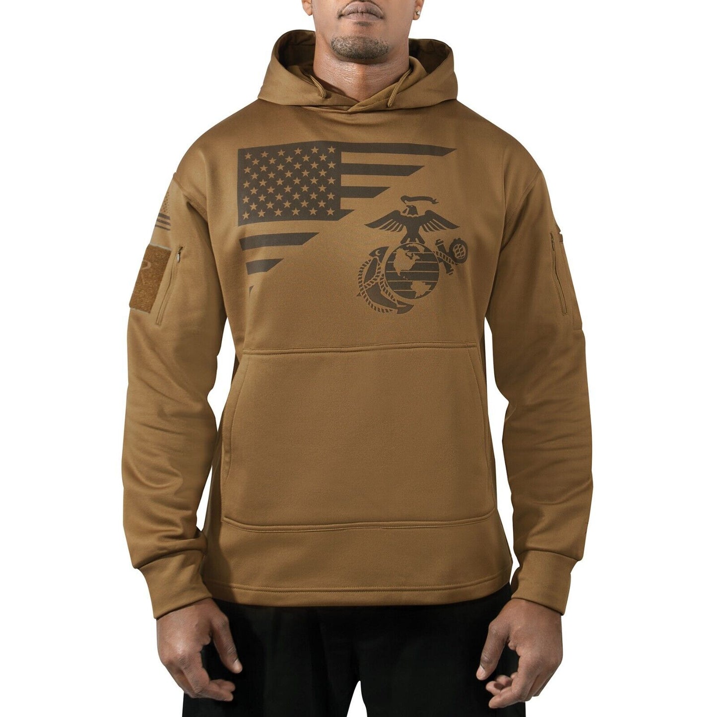 Men's US Flag USMC Logo CCW Hoodie Rothco Tactical Sweatshirt