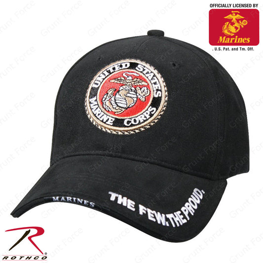 Rothco Deluxe Mid-Low Profile Baseball Cap With USMC Globe & Anchor Logo 9327