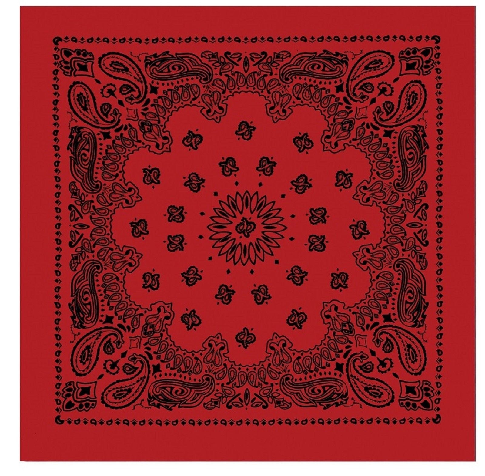 Red w/ Black Paisley
