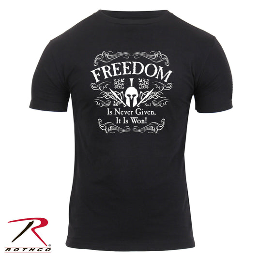 Rothco Men's Athletic Fit 'Freedom' Tactical T-Shirt In Black