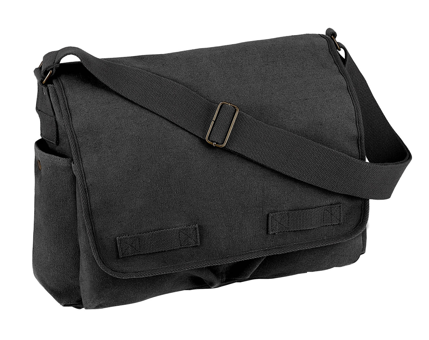 Charcoal Grey Vintage Look Unwashed Canvas Tactical Messenger Bag 15x11x6