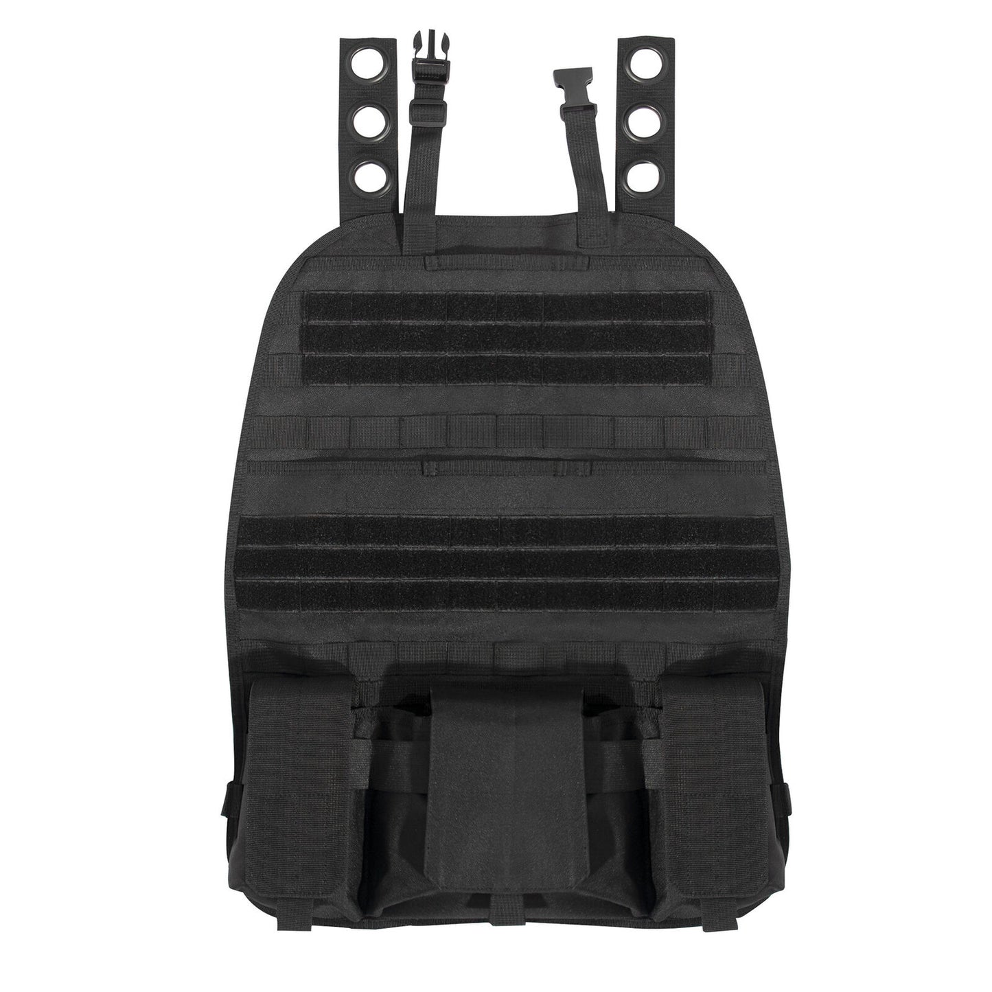 Rothco Tactical Car Seat Panel in Black - MOLLE Compatible Car Storage Gear