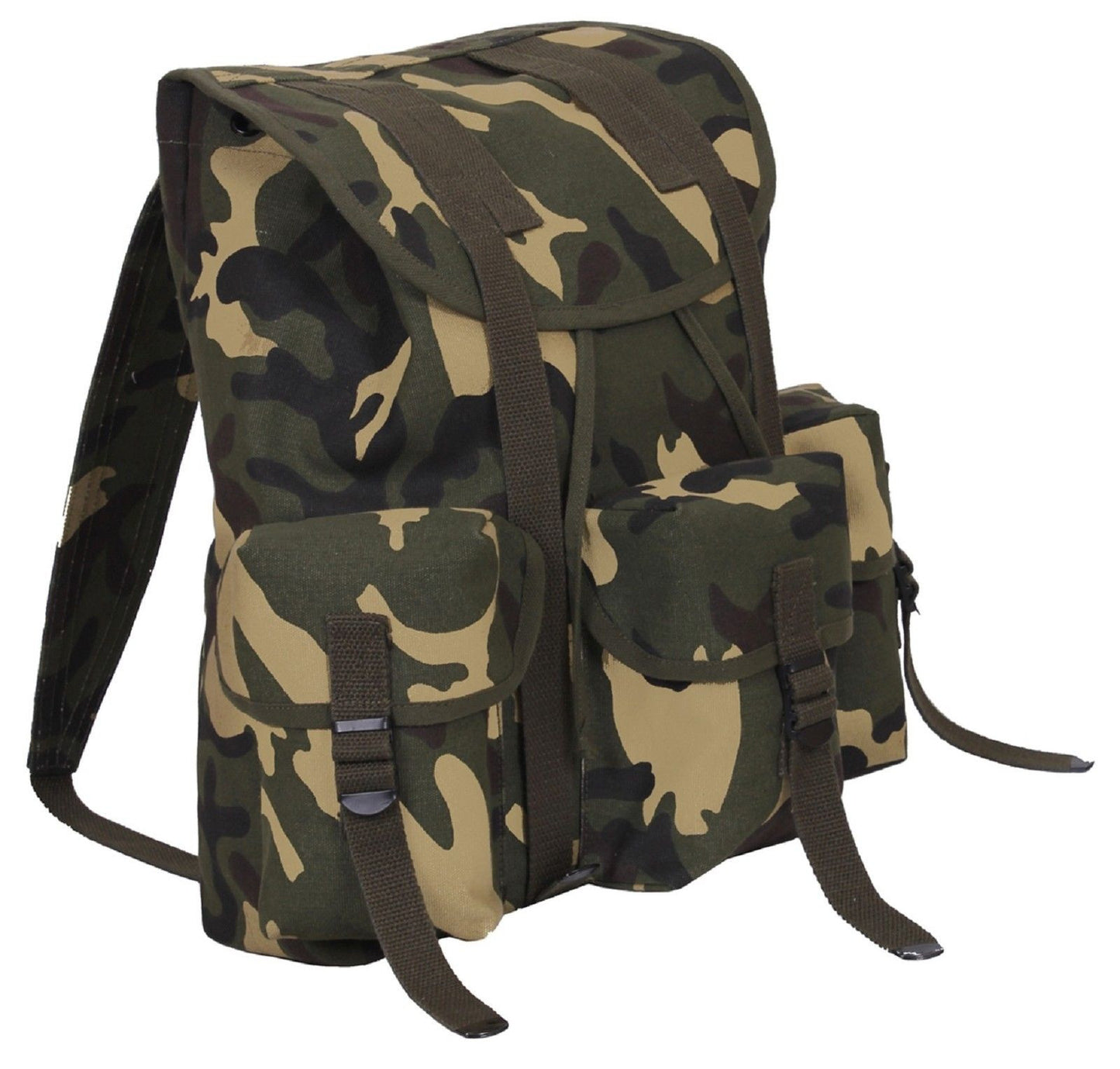 Woodland Camouflage Mini ALICE Pack Backpack 16" Canvas Camo Bag
