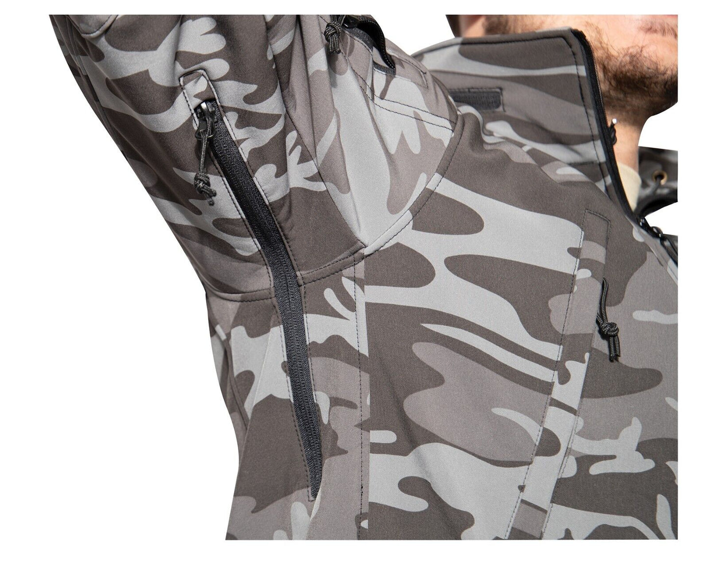 Men's Black Camo Special Ops Tactical Soft Shell Jacket by Rothco