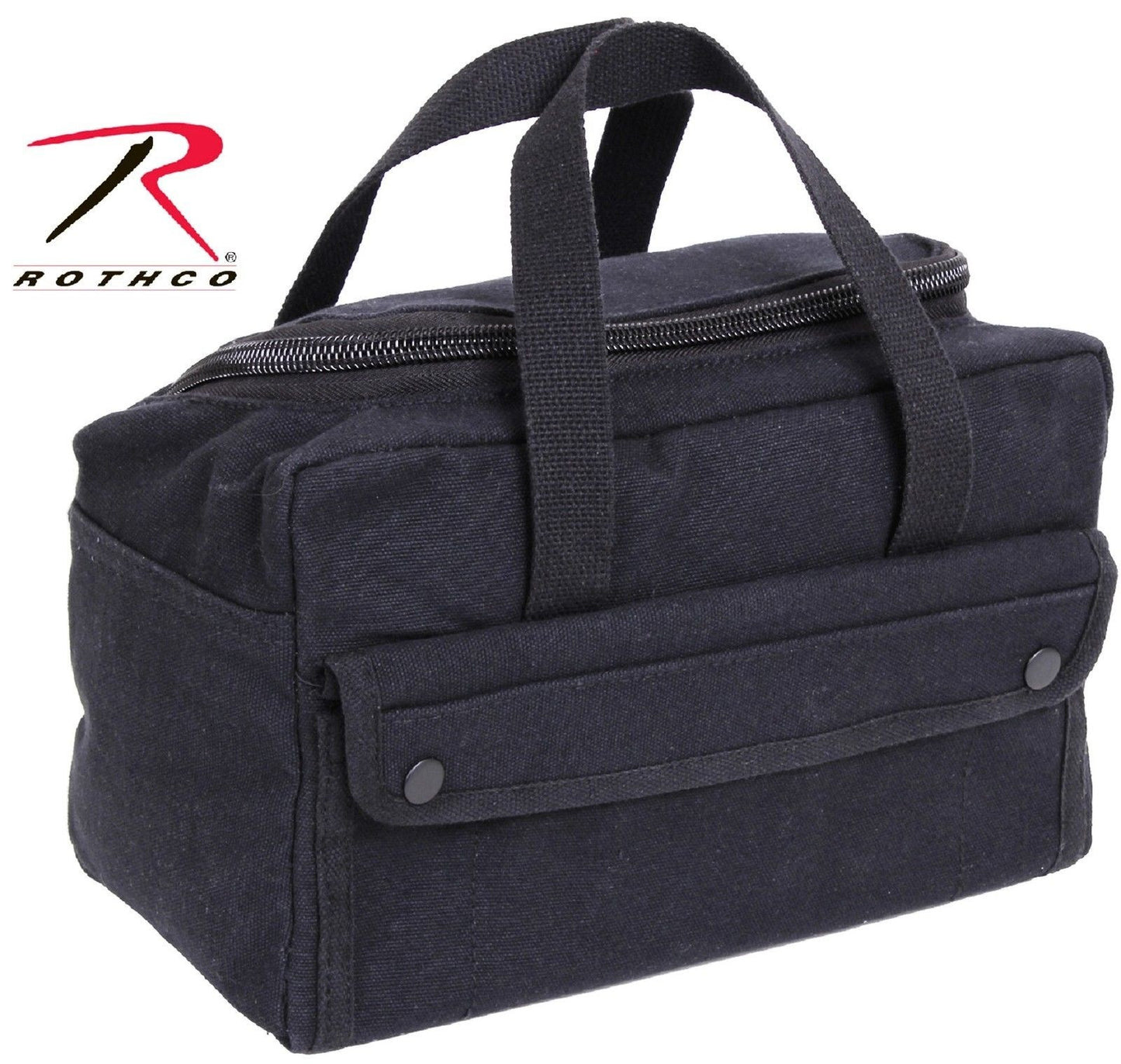 Black Mechanics Tool Bag w/ U-Shaped Zipper - Rothco Compact Canvas Utility Bags