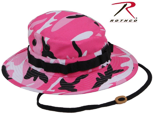 Pink Camouflage Boonie Hat - Rothco Boonies w/ Chin Strap