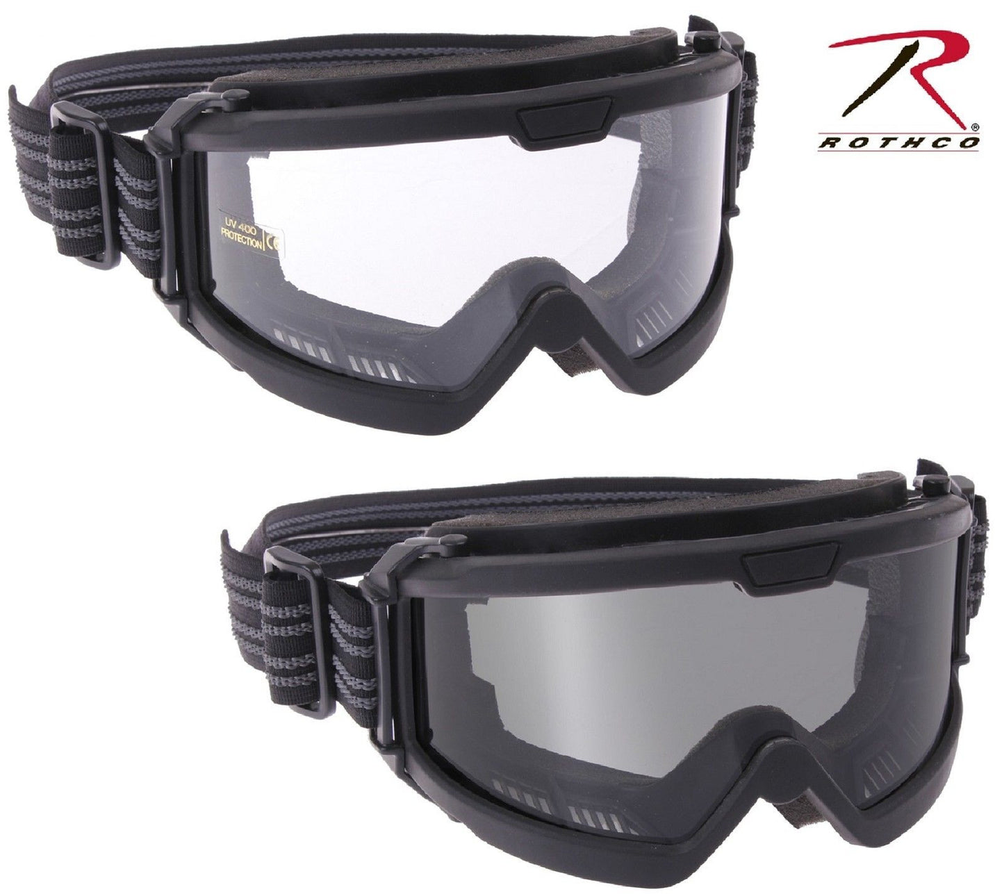 Rothco Over Glasses Tactical Goggles - Black Adjustable Airsoft Goggle