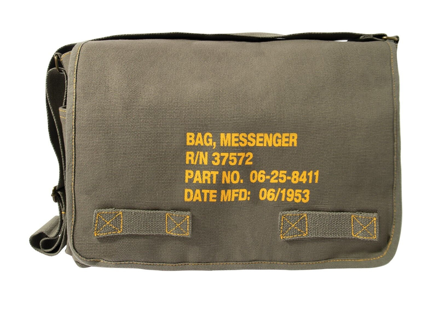 Heavyweight Canvas Classic Messenger Bag with Stencil