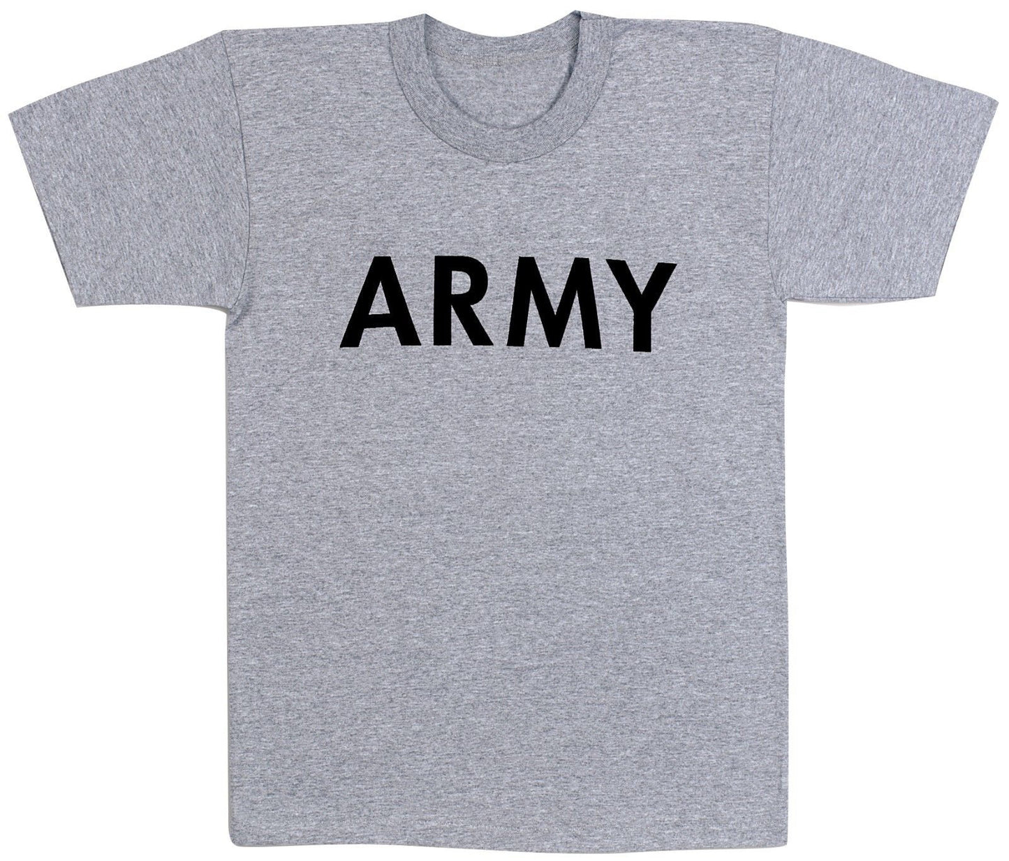 Grey Army T-Shirt PT Gym Undershirt Gray P/T Tee