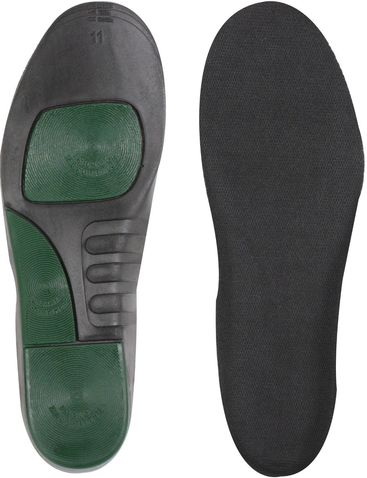 Shoe Insoles - Black Public Boot Saftey Contoured In Soles -All Sizes