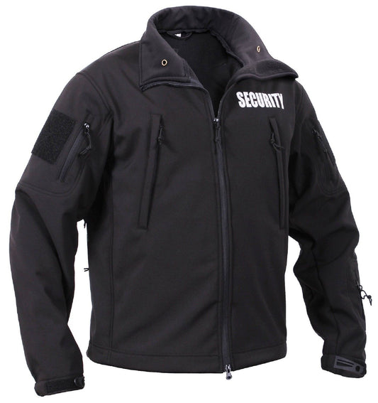 Men's Black Special Ops Soft Shell SECURITY Tactical Jacket Waterproof Coat
