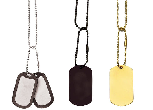 2-Piece Dog Tags, Chains and Silencers Set