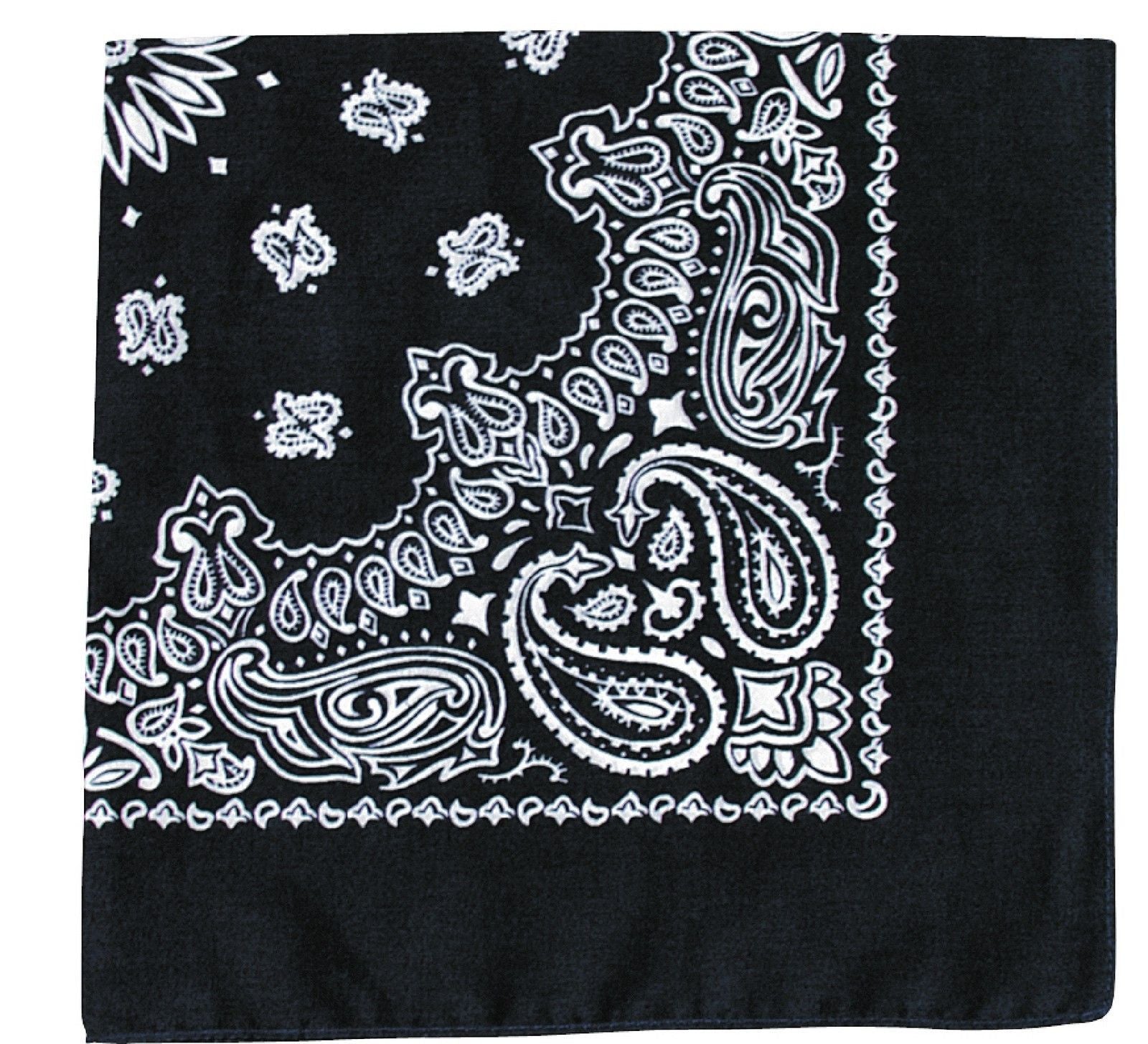 Black w/ White Paisley