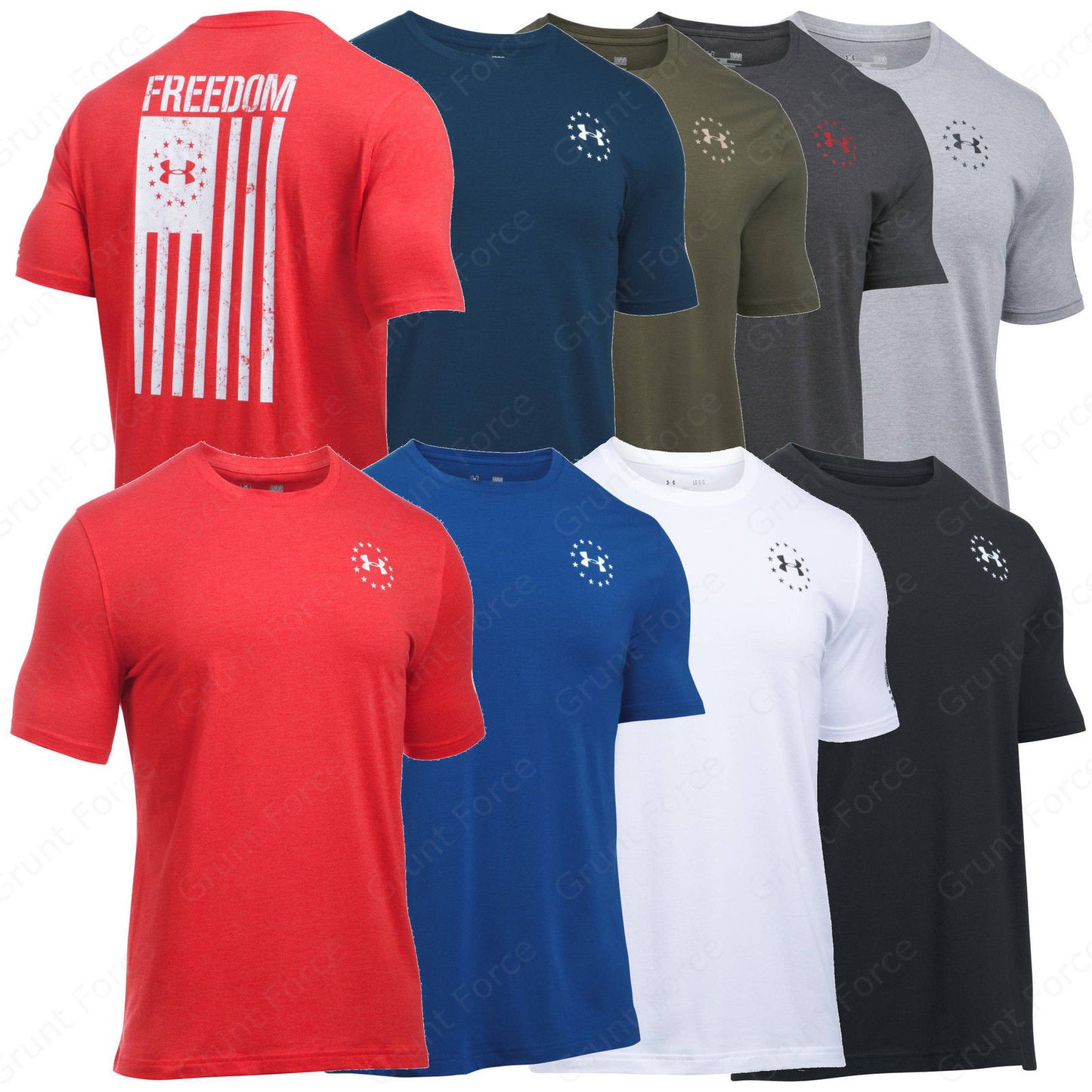 Under Armour Freedom Flag Tee Shirt - UA Men's Tactical Charged Cotton T-Shirt