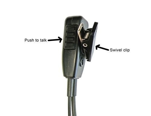 Sherlock-M Single-Wire Lapel Surveillance Microphone For 2-Way Motorola Radios