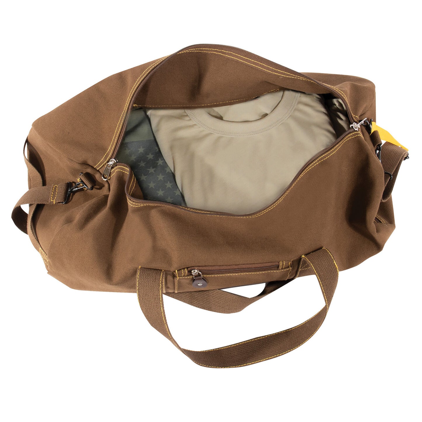 Earth Brown 24 Inch Canvas Equipment Bag - Travel Utility Gear Gym Duffle Bag