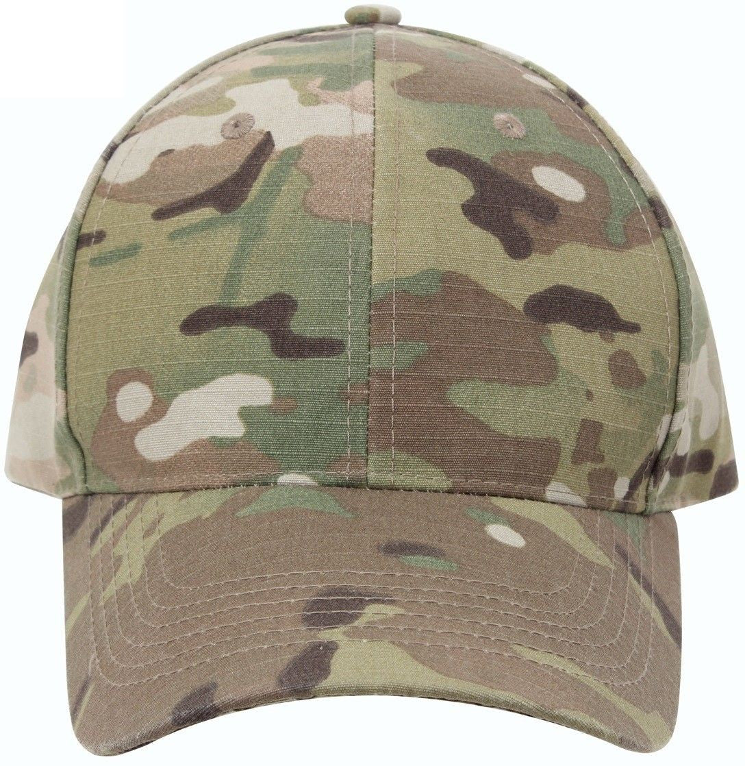 Mens MultiCam Hat Low Profile Multi Cam Camo Camouflage Adjustable Vented Cap