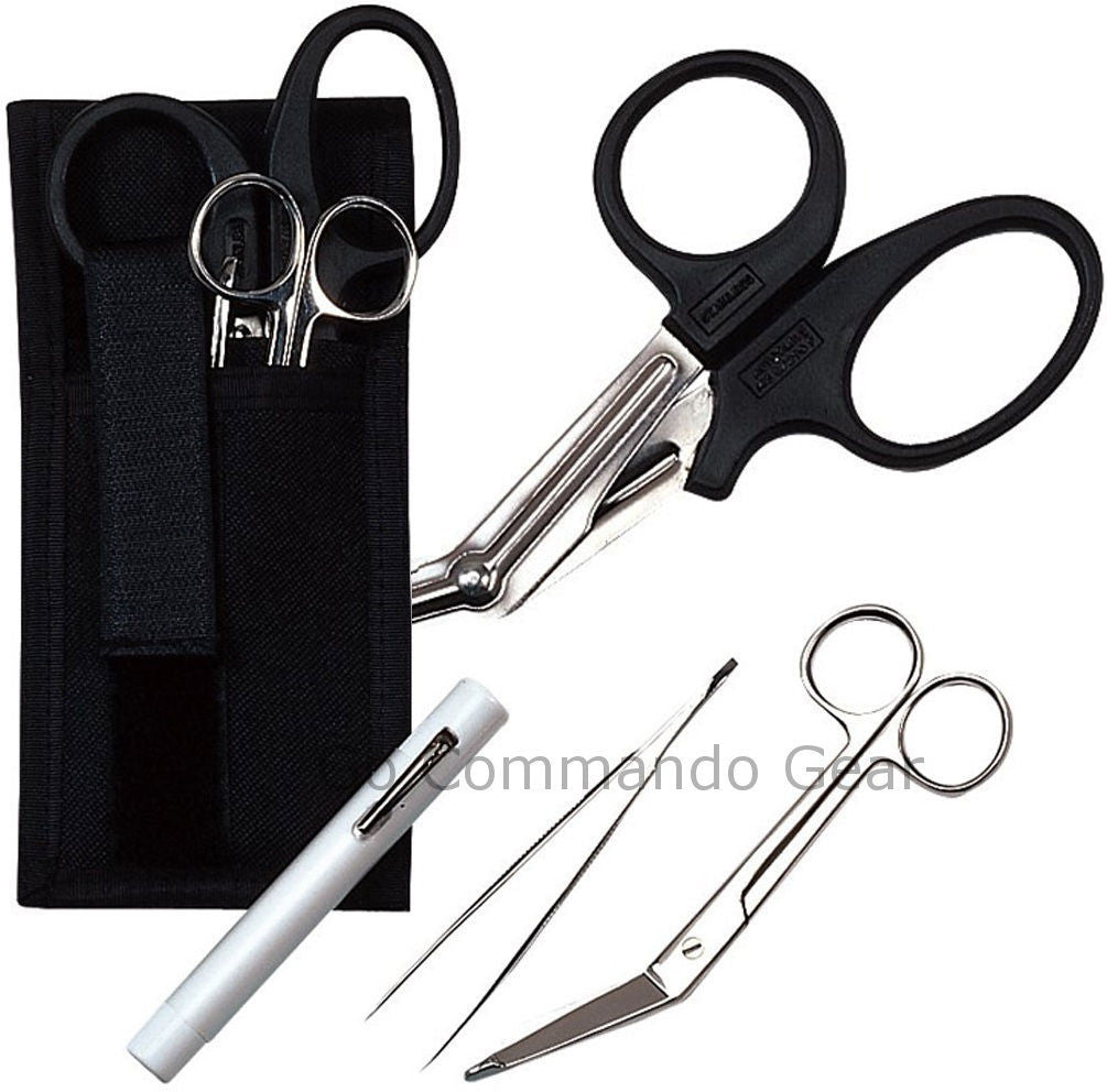 EMT EMS Complete Tool & Holster Set - Penlight, Splinter Forceps & E.M.S. Shears