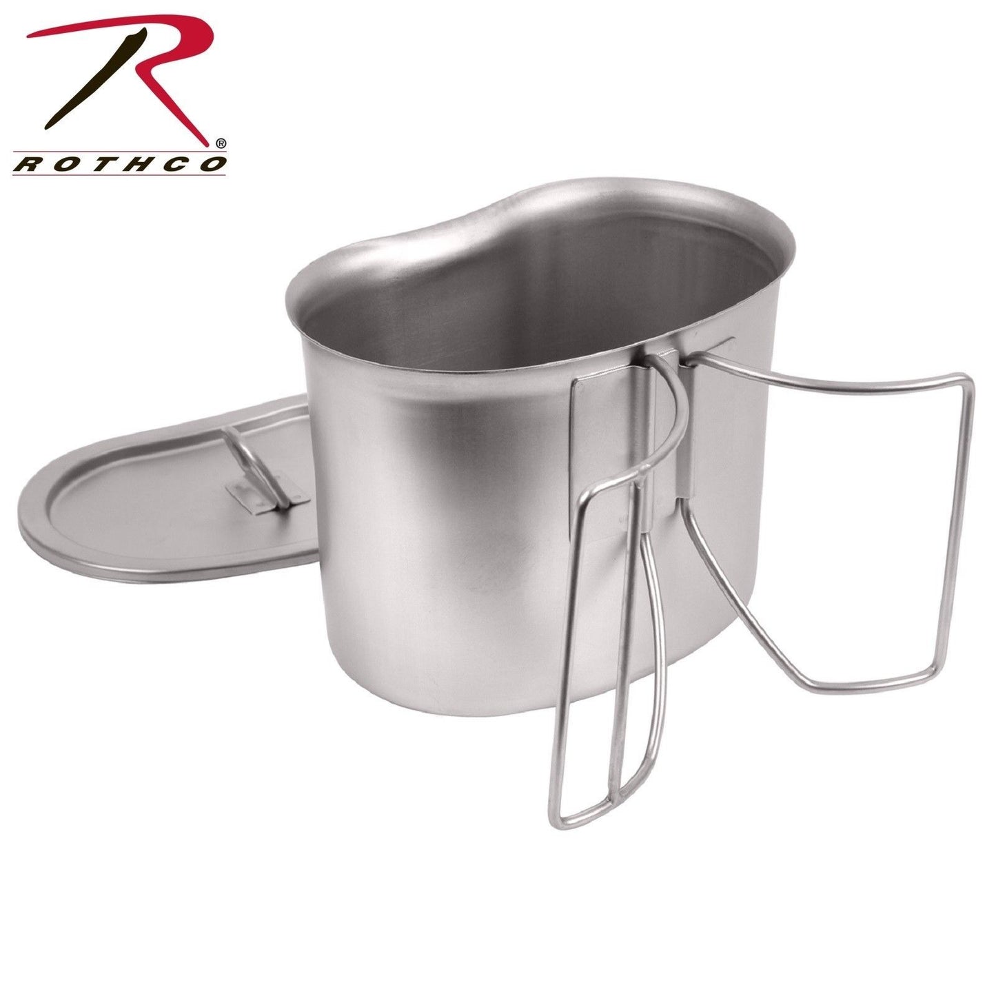 Rothco Stainless Steel Canteen Cup & Cover Set - Camping Hiking Survival
