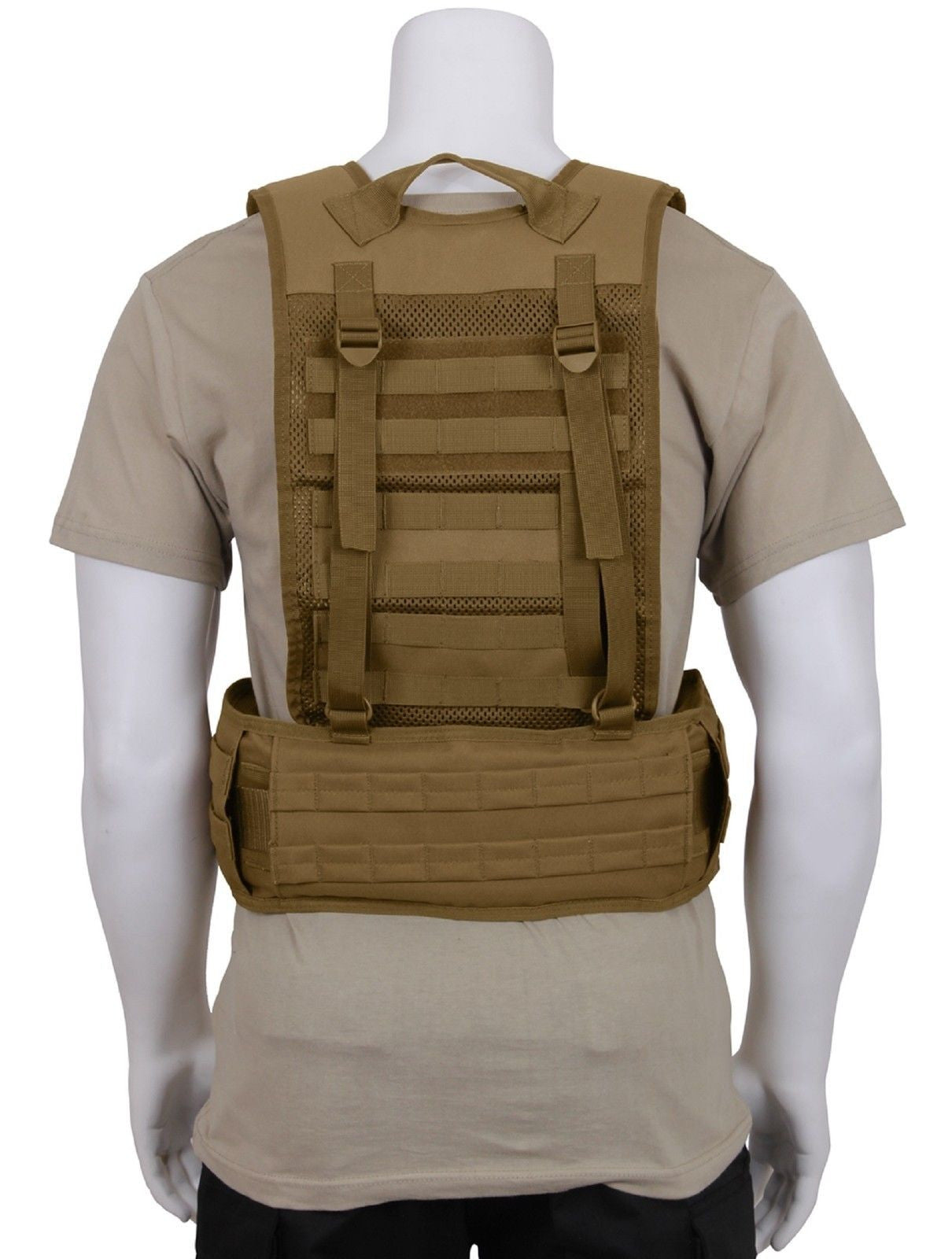 Black or Coyote Brown Tactical Harness - Rothco MOLLE Equipment Rig 1106