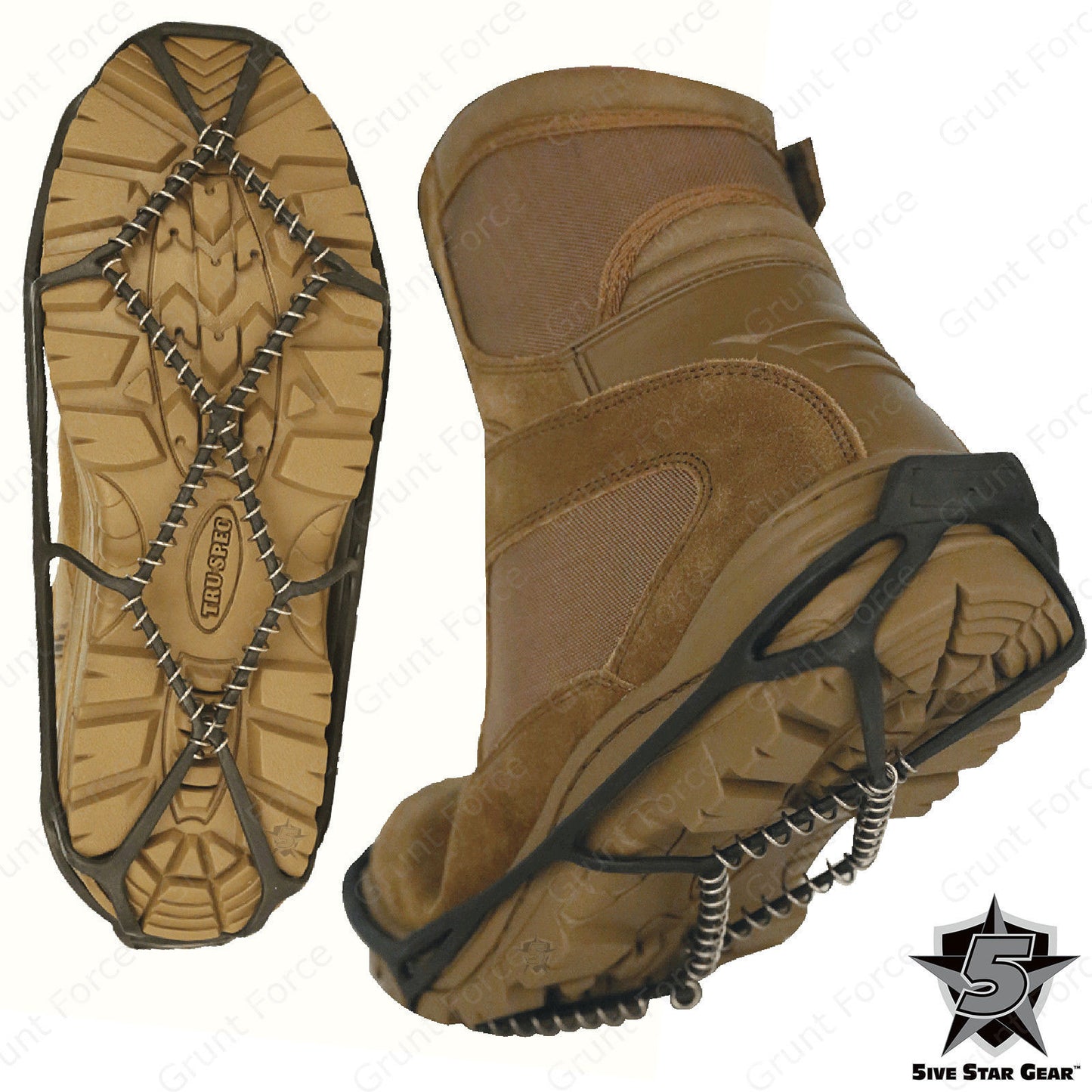 5ive Star Gear Tactical Ice Grip Boot Accessory - Helps Prevent Slips & Falls